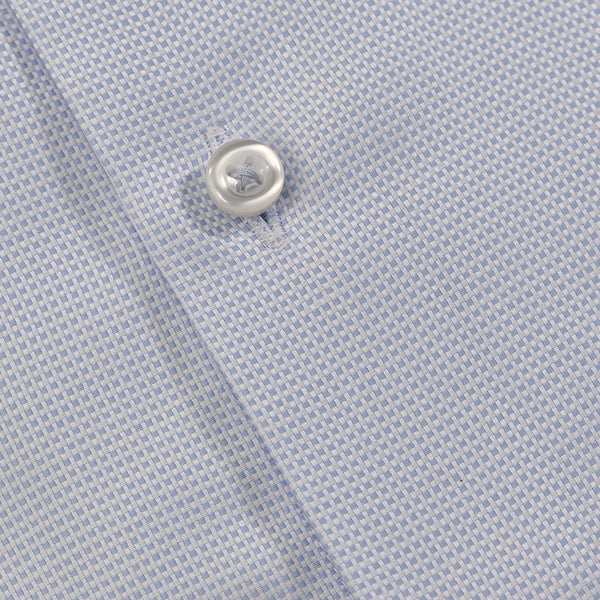Men's Micro Check Shirt Light Blue